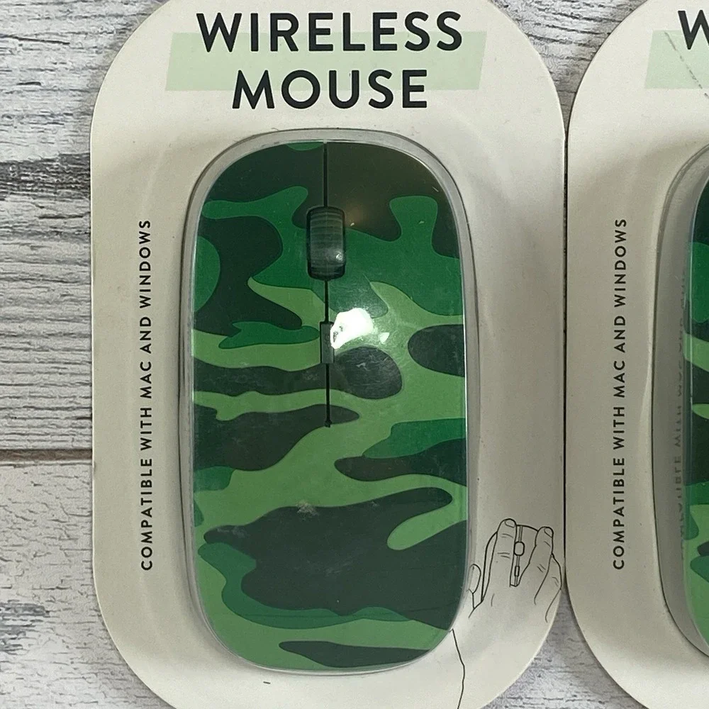 Vivitar Wireless Mouse Green Camo Compatible Mac Windows Travel Sealed Lot Of 4